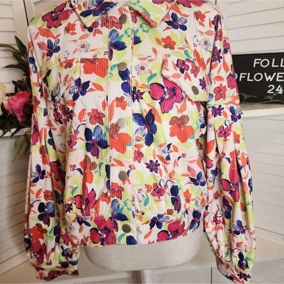 EMILY WONDER THE RAVEN KAT FLORAL CORDUROY JACKET SIZE MED - Picture 3 of 8